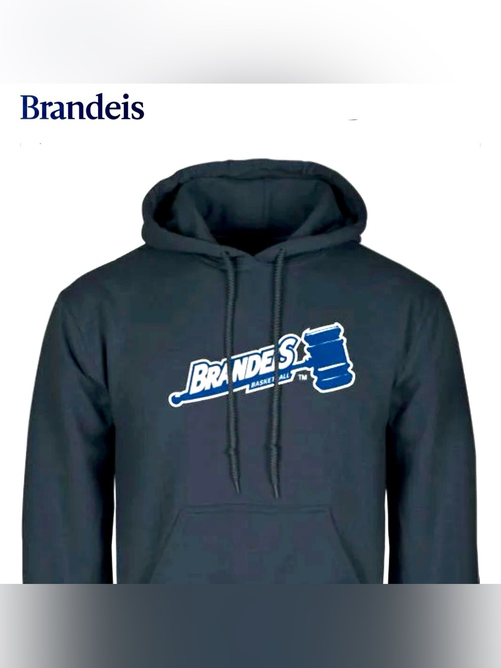 💙 BRANDEIS JUDGES university Med hoody LN EUC navy blue NCAA D3 basketball MA